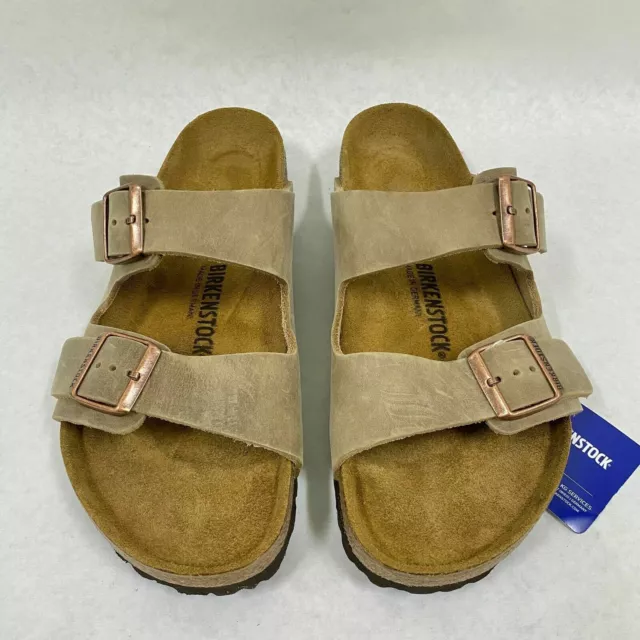 Birkenstock New w/ Box Arizona Tobacco Brown Oiled Leather Regular - Select Size