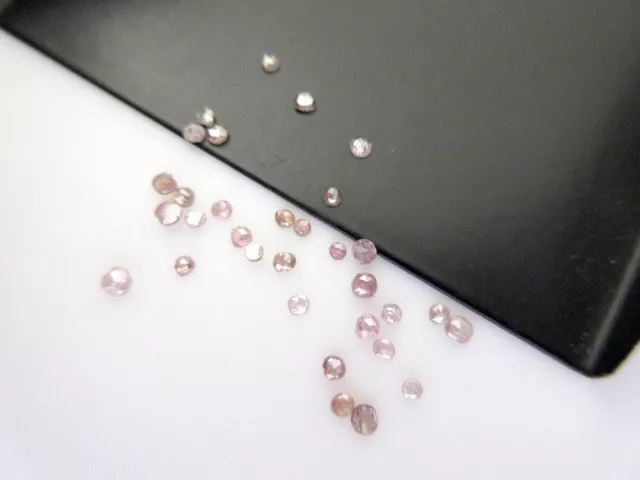 10 piezas de 1 mm a 2 mm de diamantes de talla rosa natural, anillo de...