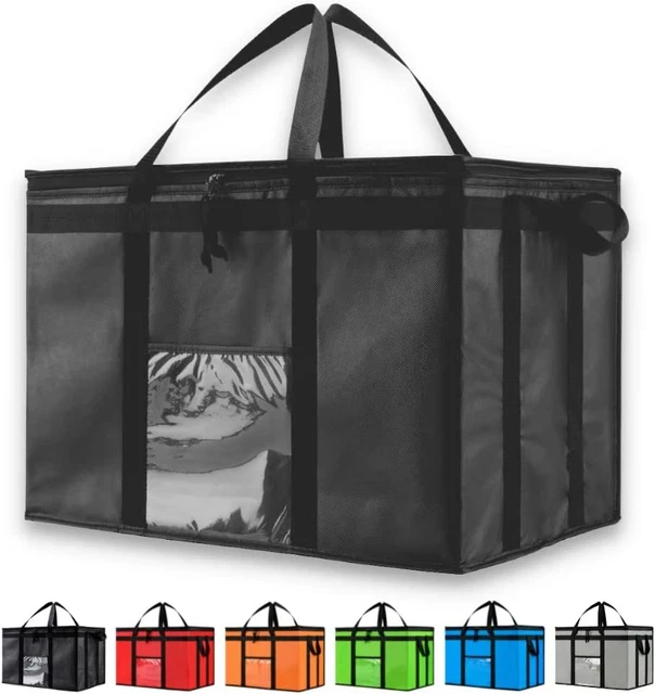 NZ HOME 3XL Insulated Bag for Food Delivery & Grocery 3X-Large, Black