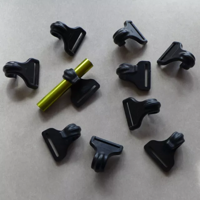 Superior Quality Tent Pole Clips - Up to 9mm Poles - Camping Tent - Pack of 10