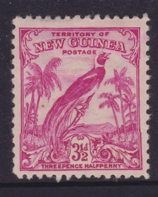 PAPUA NEW GUINEA: 1932 3 1/2d Magenta UNDATED BIRD PARADISE MINT/MH (QC28)