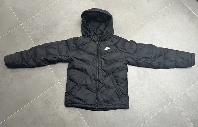 Nike Synthetic-Fill Hooded Black Boys Girls Fill Puffer Jacket Coat L Age12-13