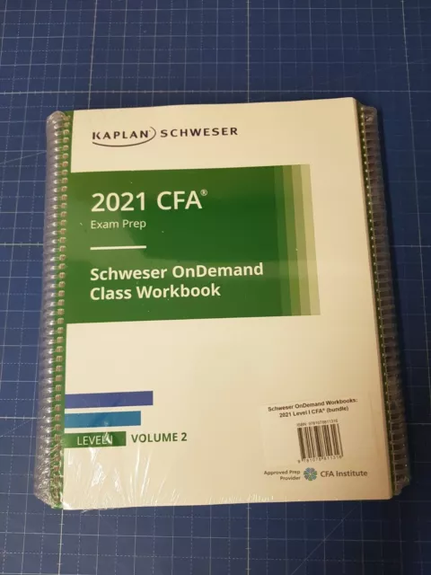 Kaplan Schweser OnDemand Workbooks 2021 Level 1 CFA  / Volume 1-2 2