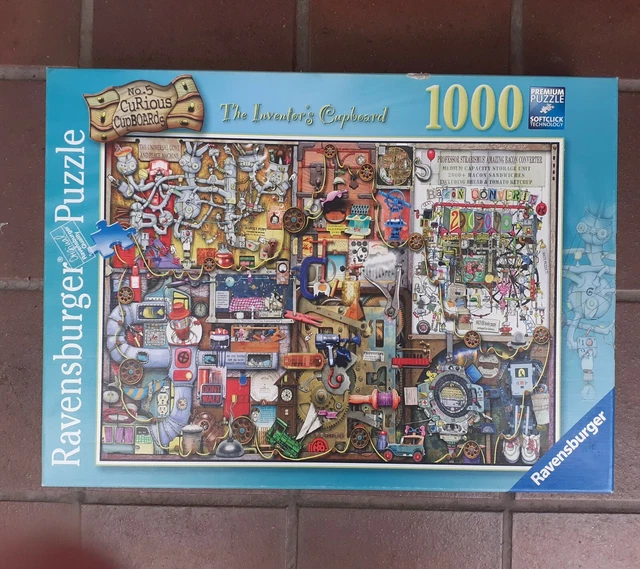 RAVENSBURGER 1000 PIECE Jigsaw Puzzle. The Inventor's Cupboard