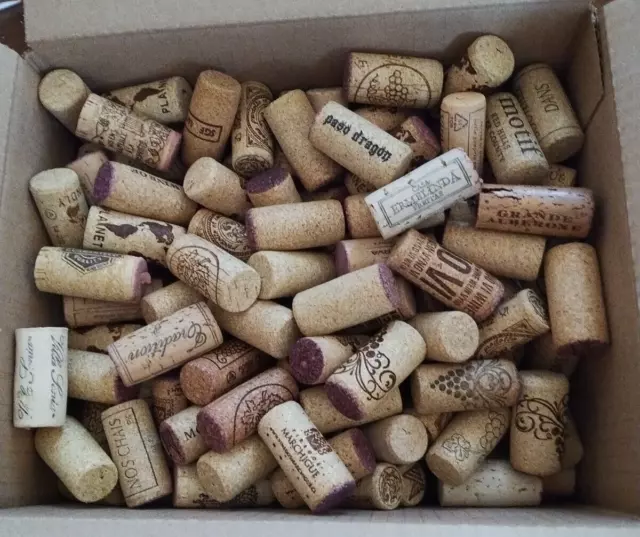 250 Natural Used Wine Corks Lot Printed and Blank No Synthetic No Champagne