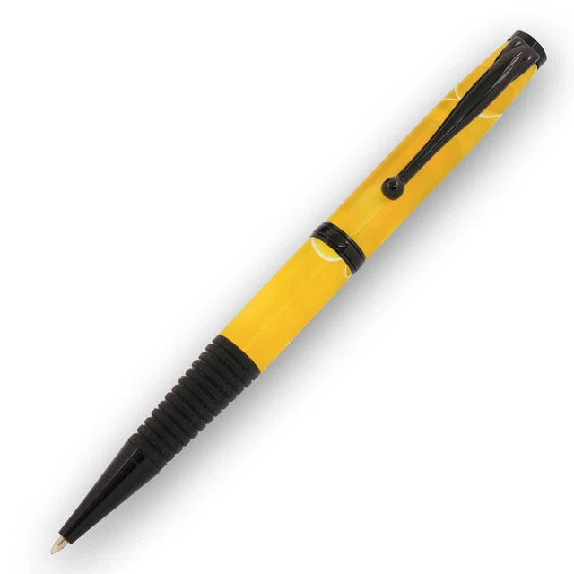 Kit de pluma Comfort, acabado cromado negro, kit individual, torneado de madera heredado
