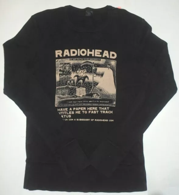 Radiohead Rare! L/S Black Shirt Stanley Donwood Art 2000 Made By Waste