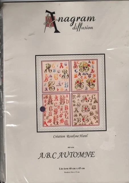 Kit Point De Croix Royal Paris – Lettres Musicales 6.440-40, Dimensions 26 X 37 Cm, Neuf