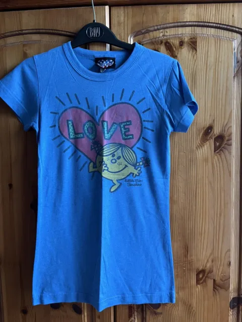 BNWOT Vintage Blue Junk Food Love/Little Miss T-shirt, Size Small