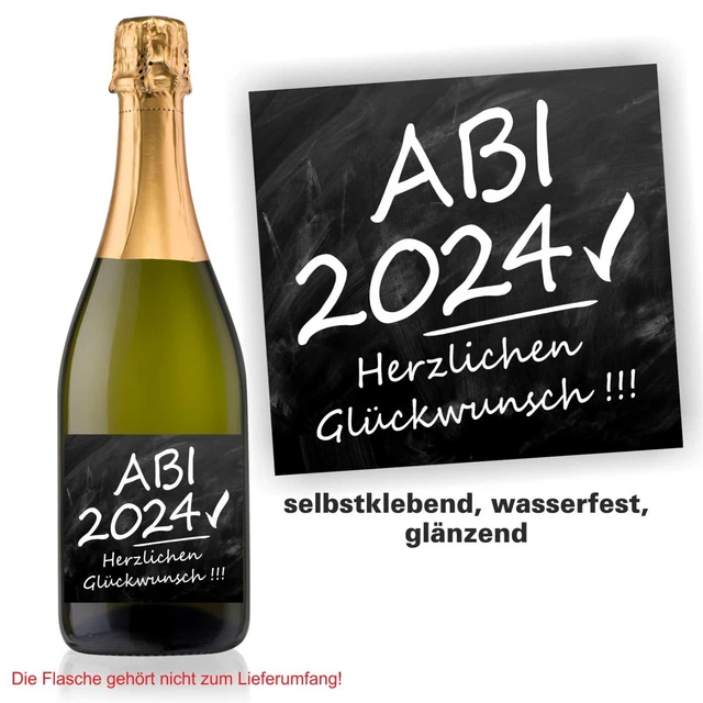 AUFKLEBER FLASCHENETIKETT ABI Abitur 2025 Geschenk Bild Tafel EUR 1,50