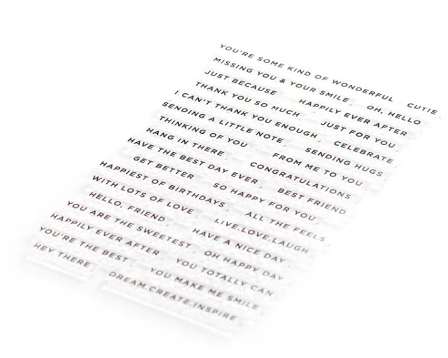 The Stamp Market TONS OF TYPE clear sentiment strips set