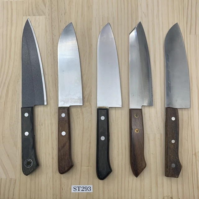 Damaged Lot of Ten Chef's Kitchen Knives  Santoku  Gyuto From Japan ST293 2