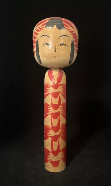Vintage Japanese Hand Carved Wood Kokeshi Doll Naruko Style Folk Art 15”