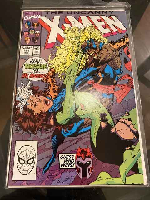Marvel Comics The Uncanny X-Men #269! Jim lee zombie ms marvel vs Rogue!