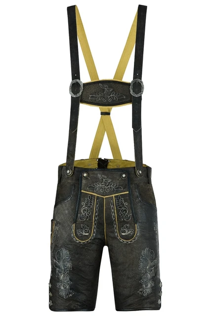 Pantaloni In Pelle Pantaloncini Pelle Scamosciata Trachten Da Uomo Pantaloncini Oktoberfest Corti 3