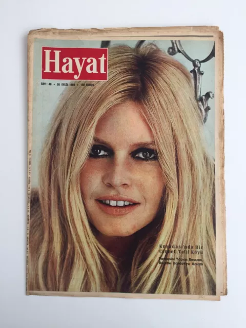 HAYAT TURKISH MAGAZINE, Brigitte Bardot Cover, Ursula Andress News 1968 41.24 - PicClick UK