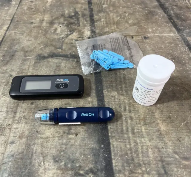Kit de prueba de monitor de glucosa en sangre Relion, tiras reactivas caducadas 2022