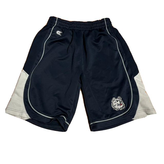 Vtg Colosseum Uconn Huskies Athletic Mens Gym Basketball Shorts Blye Sz S Active