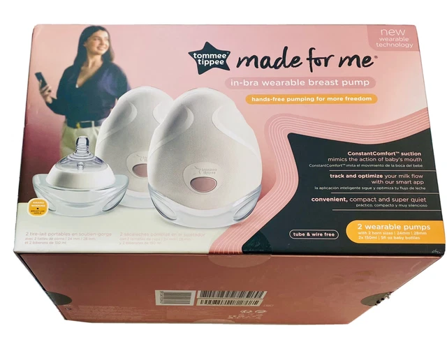 New Sealed Tommee Tippee Made for Me In-Bra Wearable Double Electric Breast Pump