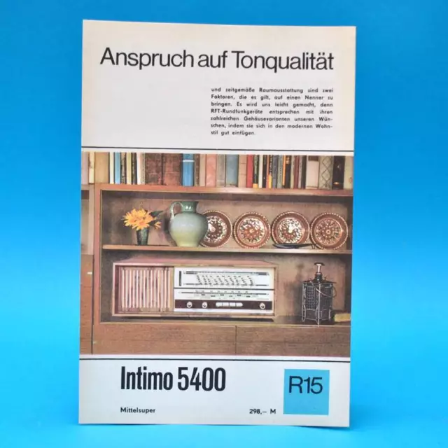 Intimo 5400 Mittelsuper DDR 1968 | Prospekt Werbung DEWAG Werbeblatt R15 Radio E