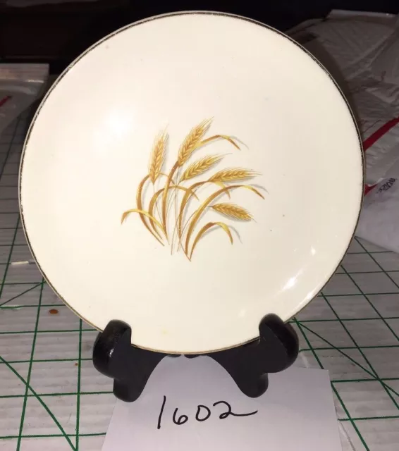 1602V  Vintage Golden Wheat China Saucer  6" 22K Gold Trim Homer Laughlin