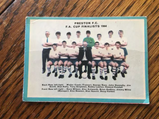 a & bc football quiz cards series 2 checklist Preston 103