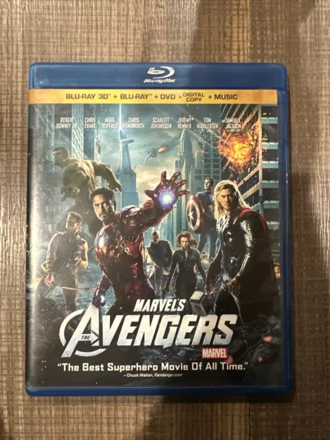 The Avengers (Blu-ray/DVD, 2012, 4-Disc Set, Combo Pack 3D/2D Includes...