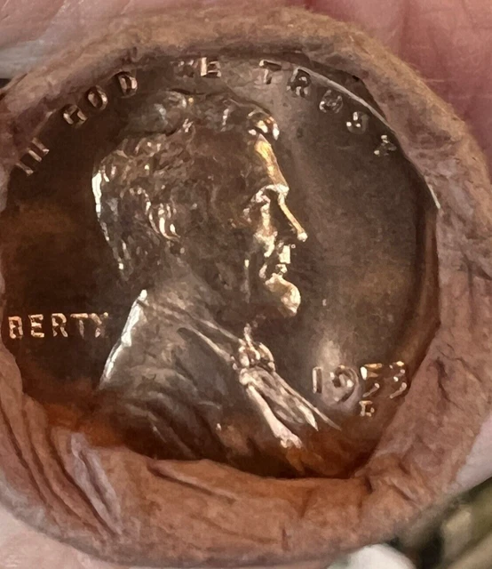 Obw 1953 D Lincoln *Gem Red Wheat Penny Cent Rolls*Bank Of The Manhattan Company