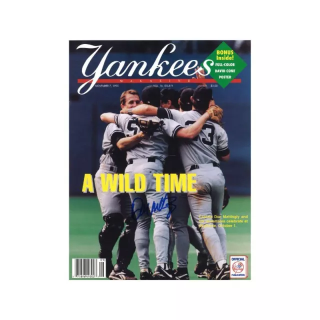 Don Mattingly NY Yankees Autographed Signed 11/7/95 Yankees Magazine (CX Auth)