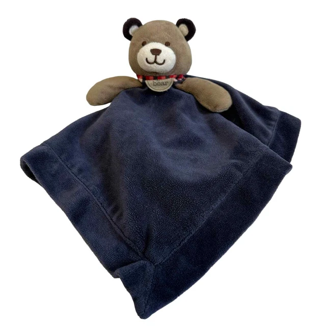 Carters My 1st Bear Navy Blue Baby Infant Lovey Security Blanket Toy