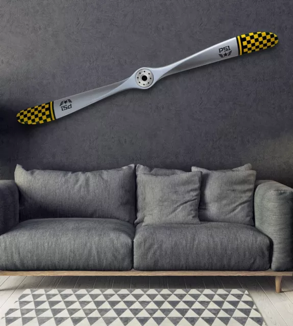 Wooden Airplane Propeller for Wall Decor P51 Mustang 6 feet by WoodFeather Wooden Airplane Propeller for Wall Decor P51 Mustang 6 feet by WoodFeather