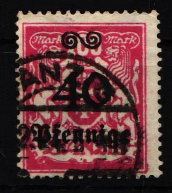 Danzig 186 gestempelt geprüft Infla Berin #IQ350