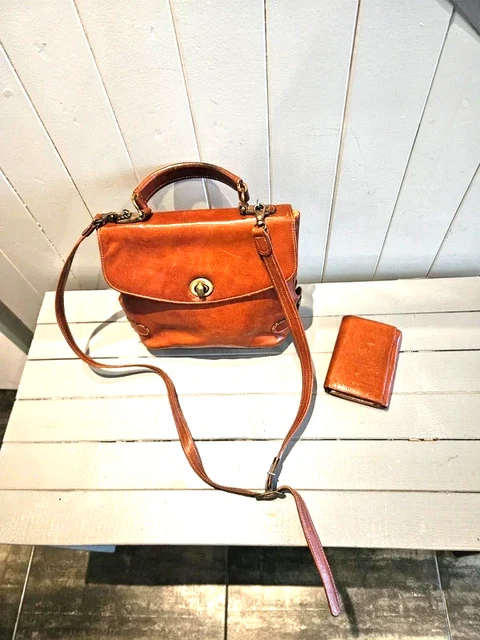 Sac à Main Bandoulière En Cuir Texier - Marron - Vintage - Fabriqué En France - Occasion Très Bon État