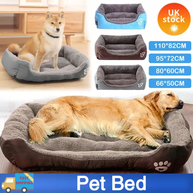Large & Extra Large Dog Bed For Pets Cat Puppy Bed Washable Soft Comfy Calming