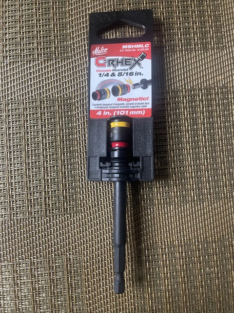 Malco C-Rhex 1/4" & 5/16" Magnetic Hex Chuck Driver 4" MSHMLC NEW