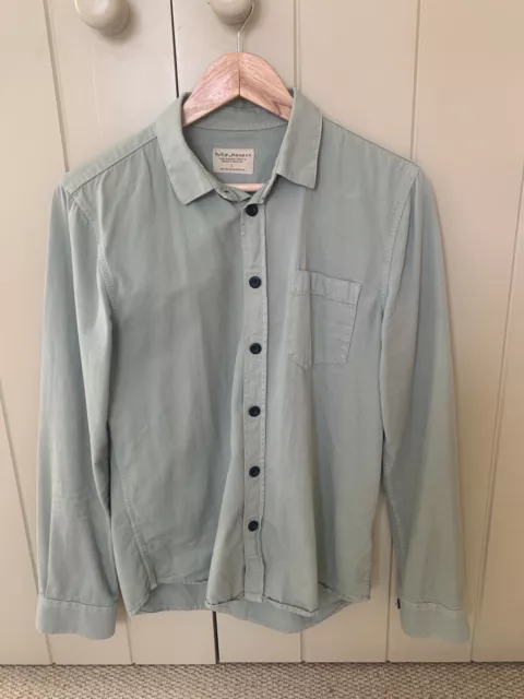 Nudie Jeans Henry Pigment Dyed Shirt Pale Green