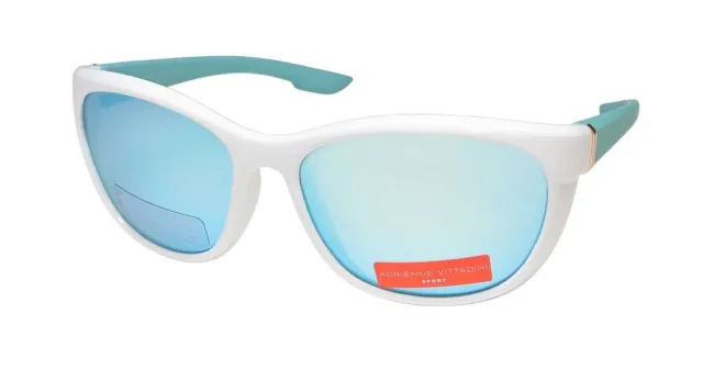 New Adrienne Vittadini 5042 Sunglasses 0-0-0 Full-Rim Sport Womens White 105