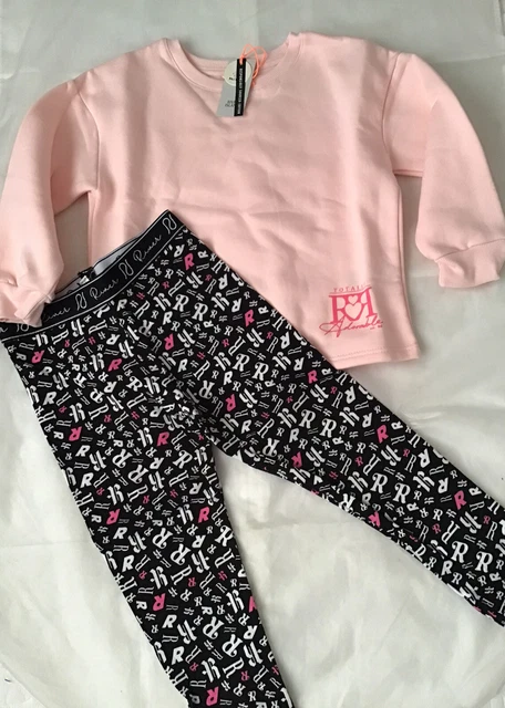 Set felpa mini ragazze River Island età 2-3 anni rosa totalmente adorabile nuova con etichette 9