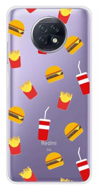 Printed silicone case compatible with Xiaomi Redmi Note 9T 5G Fast food