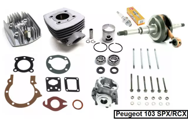 Pack  Moteur Cylindre culasse joints Vilebrequin Carter PEUGEOT 103 RCX / SPX