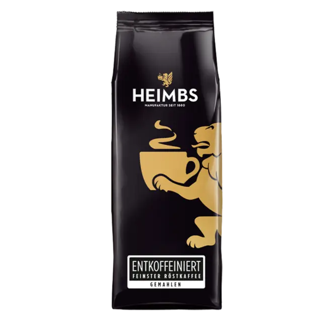 HEIMBS caffè tostato decaffeinato, 250 g macinato