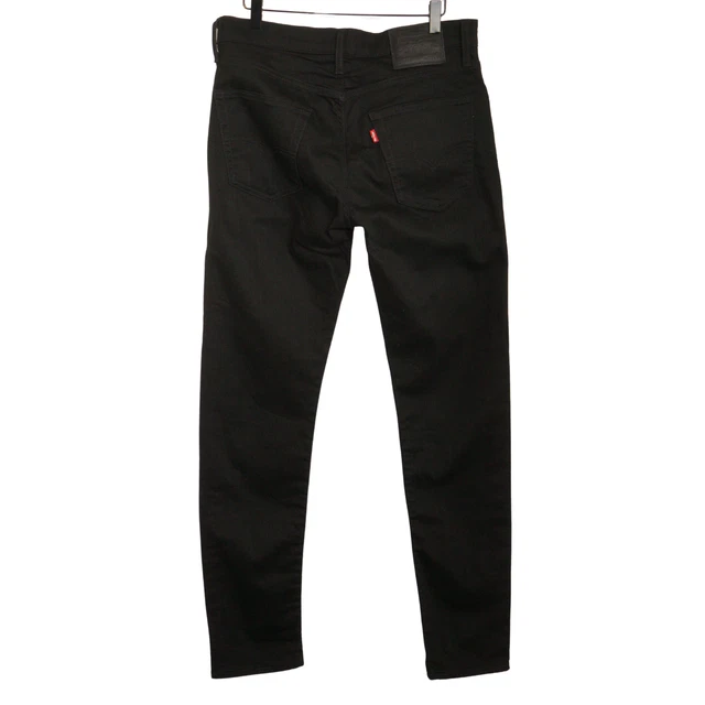 Uomo Levi Strauss & Co 512 Jeans Elasticizzati Cotone Nero Slim W32 L32 JJF653