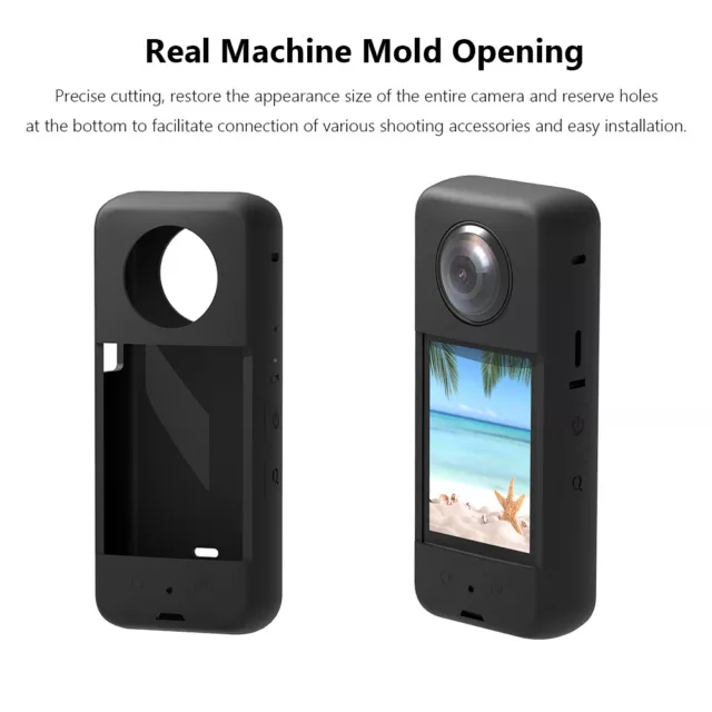 Soft Waterproof Panoramic Action Camera Protective Cover for Insta360 X3 (Black) 3