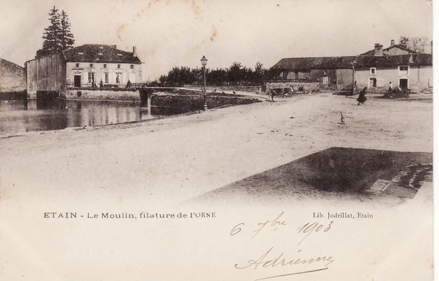 CPA 55 ETAIN Le Moulin Filature de l'ORNE carte précurseur