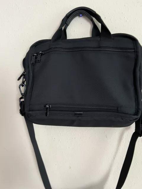 TUMI Alpha Black Nylon Ballistic Messenger Laptop Briefcase Bag 3 Compartments