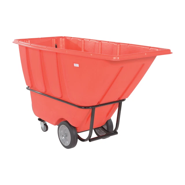 Vestil, 1 CU YD MD Tilt Truck 1.25K Red, Capacity 1250 lb, Color Red, Model#