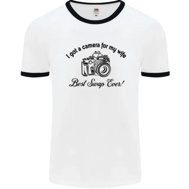 Camera for My Wife Photographer Photography Mens Ringer T-Shirt