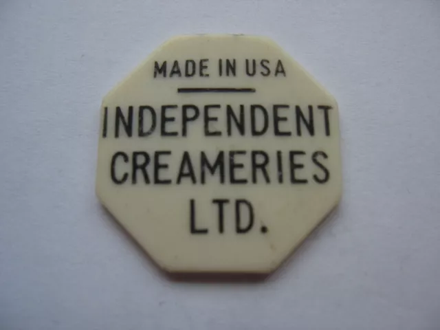 ALBERTA DAIRY TOKEN - INNISFAIL - INDEPENDENT CREAMERIES LTD. - 1 Pint Milk