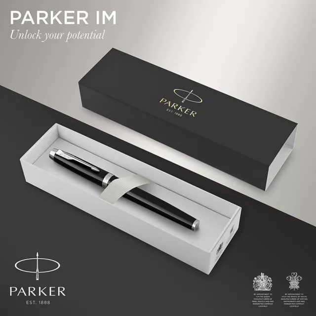 Parker IM Rollerball Pen, Black with Black Ink Gift Boxed