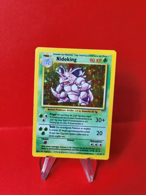 Pokemon Karte/card - Nidoking 11/102 - Base - Holo - exc-Near Mint